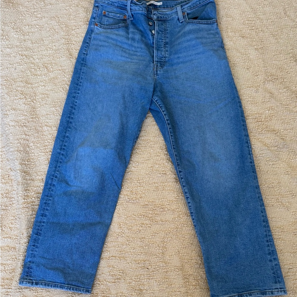 Levi’s Ribcage Straight Ankle Blue Women’s Jeans